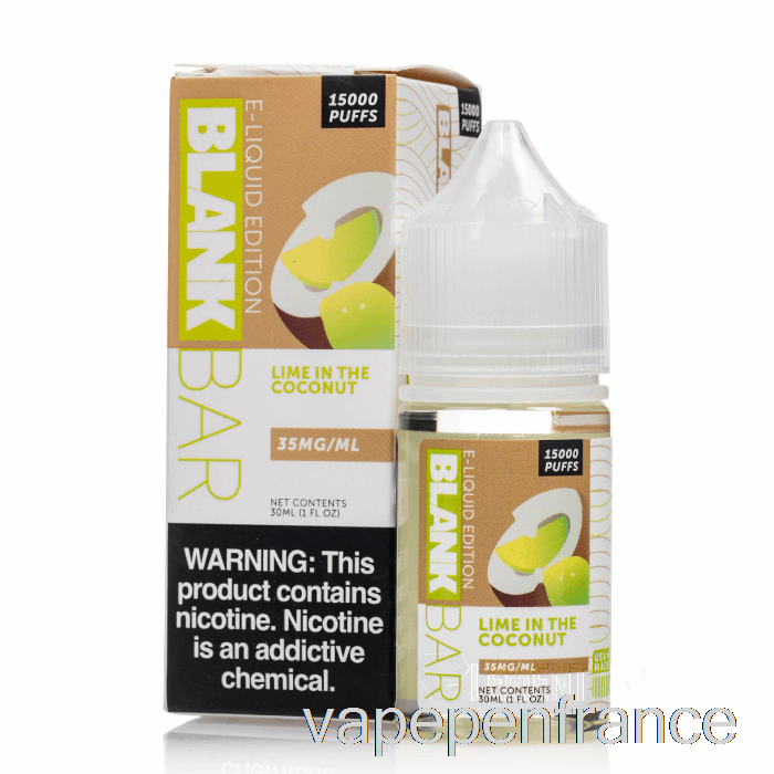 Citron Vert Dans La Noix De Coco - Barres De Sel Vierges - 30 Ml 50 Mg Stylo Vape